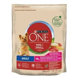 Τροφή Σκύλων Purina One Mini Adult Beef, Rice - 800 g