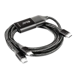 Καλώδιο USB Club 3D CAC-1527 USB Type-C, Y charging to 2x USB Type-C max. 100W, 1.83m