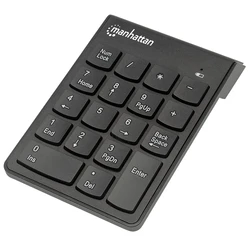 Πληκτρολόγιο Ασύρματο Manhattan Numeric Keypad, USB-A Micro Receiver, Black, AAA Battery (included), Windows and Mac, Blister