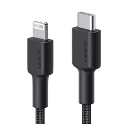Καλώδιο Lightning Aukey CB-CL03 Quick Charge USB C-Lightning 2m Black