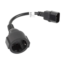 Καλώδιο Τροφοδοσίας Lanberg CA-C14E-10CC-0018-BK Black 0.18 m C14 coupler