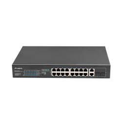 Network Switch Lanberg rack 19" POE+ 16x 100MB /2X COMBO GIGABIT ETHERNET 250W
