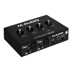 Εξωτερική Επαγγελματική Κάρτα Ήχου M-Audio M-Track Duo USB Crystal preamplifier 16 bit 48 kHz Black