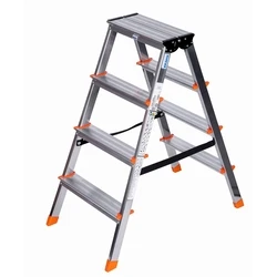 Σκαλοσκαμπό Αλουμινίου Krause Dopplo double-sided step ladder silver