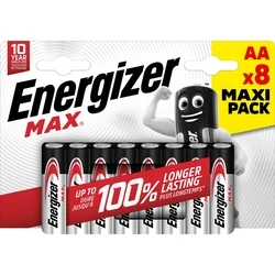 Αλκαλικές Μπαταρίες Energizer MAX AA LR6, 8 PIECES, ECO PACKAGING