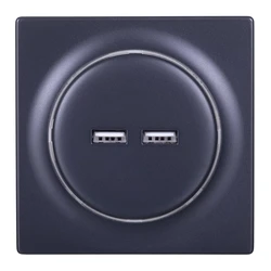 Πρίζα Ρεύματος Fibaro FGWU-021-8 socket-outlet 2x USB Black
