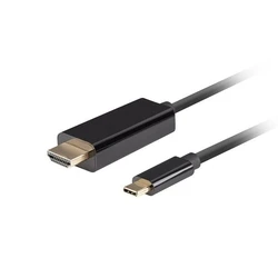 Καλώδιo USB Lanberg USB-C(M)->HDMI(M) 1M 4K 60HZ BLACK