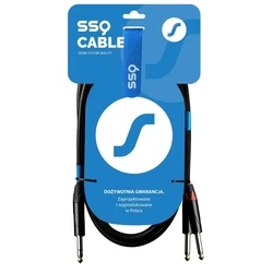 Καλώδιο Ήχου SSQ JSJM1 SS-1452 Jack Stereo - 2x Jack Mono 1 m Black