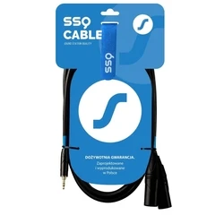 Καλώδιο Ήχου SSQ MIXLR1 SS-1816 Jack Stereo 3,5 mm - 2x XLR 1 m Black