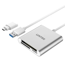 Card Reader Unitek Y-9313 USB 3.2 Gen 1 (3.1 Gen 1) Silver