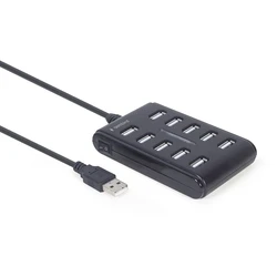 USB Hub Gembird UHB-U2P10P-01 10-port USB 2.0 hub, black