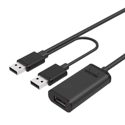 Καλώδιo USB Unitek Y-278 10 m USB 2.0 2 x USB A USB A Black