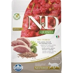 Ξηρά Τροφή Γάτας Farmina N&D Quinoa Duck, Broccoli, Asparagus Neutered Adult - 300 g