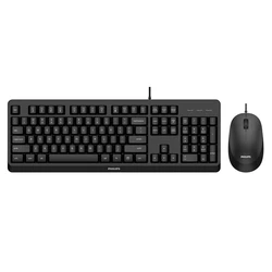 Σετ Πληκτρολόγιο Και Ποντίκι Philips 2000 series SPT6207BL/00 USB QWERTY English Black