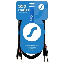 Καλώδιο 6.3mm SSQ RCAJM5 - 2x RCA - 2x Jack Mono 6,3 mm 3 m Black