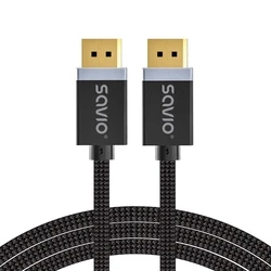 Καλώδιο DisplayPort Savio (M) - DisplayPort (M) CABLE, V1.4, 3 m, CL-176
