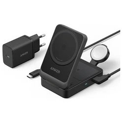Ασύρματος Φορτιστής Anker MAGNETIC MAGGO 15W 3IN1 Black