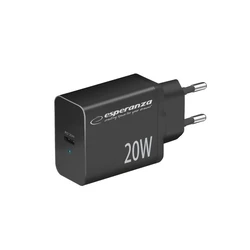 Φορτιστής Πρίζας Esperanza EZC104K mains charger 20W Black