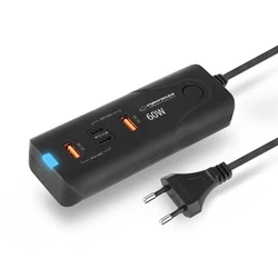 Φορτιστής Πρίζας Esperanza EZC109 mains charger 60W Black