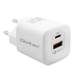 Φορτιστής Πρίζας Qoltec 50763 White AC Fast charging Indoor