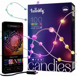Χριστουγεννιάτικα Λαμπάκια Twinkly Candies LED TWKP100RGB-T 6 m 100 pearl-shaped