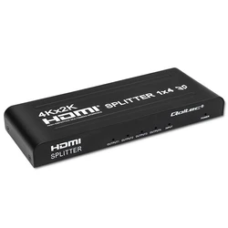 HDMI Splitter Qoltec 51798 Active 4 x HDMI 4K x 2K / 3.4Gb/s