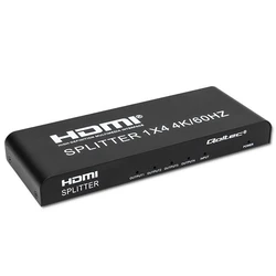 HDMI Splitter Qoltec 51799 Active 4 x HDMI 4K x 2K / 6Gb/s / 60Hz