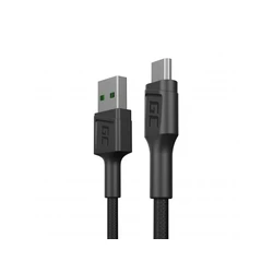 Καλώδιο USB Green Cell KABGC23 USB 2.0 0.3 m A Micro-USB B Black