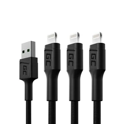 Καλώδιο USB Green Cell KABGCSET05 lightning 1.2 m Black