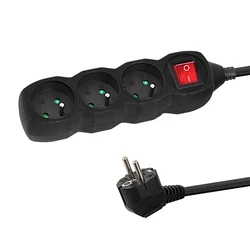 Πολύπριζο Esperanza ELK211K Power strip 3GN/3M Black