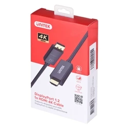 Καλώδιο DisplayPort Unitek 1.2, HDMI, 4K@60HZ, 1,8M, V1608A