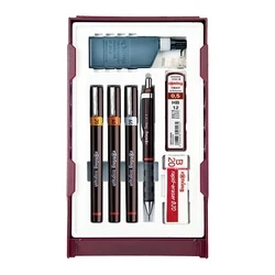 Σετ Ραπιδογράφοι Rotring ISOGRAPH COMBI College Set of Technical 0.2/0.4/0.6