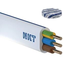 Καλώδιο Flat installation 450/750V class 1 YDYP 3X1.5 ?O NKT white
