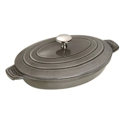 Ταψί Oval baking dish with lid Staub - Graphite