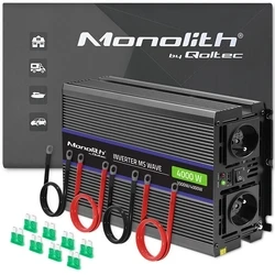 Inverter Qoltec Monolith 4000 MS Wave / 12V na 230V / 2000/4000W / USB