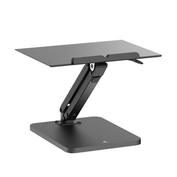 Βάση Monitor Maclean desk or laptop, gas spring, standing and sitting work, Black, MC-493