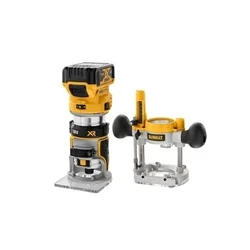 Φρέζα Dewalt 8mm(1/4"), 18V, with interchangeable feet, 2x5.0AH