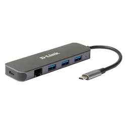 USB Hub D-Link 5-in-1 USB-C with Gigabit/Power Delivery