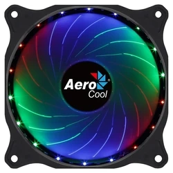 Case Fan 12cm Aerocool COSMO12FRGB LED RGB Molex Connector Silent Black