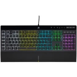 Gaming Πληκτρολόγιο Corsair K55 RGB Pro USB QWERTZ German Black