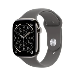 Smartwatch Apple Watch Series 11 GPS + Cellular 42mm Natural Titanium with Stone Grey Sport - S/M