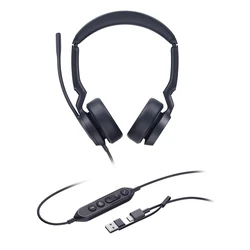 Ακουστικά VOIP Yealink UH44 Dual Teams USB-C/A Headset