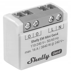 Ενδιάμεσος Διακόπτης Shelly EM Mini Gen4 WiFi smart energy consumption monitor