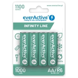 Επαναφορτιζόμενες Μπαταρίες Everactive Ni-MH R6 AA 1100mAh Infinity Line - 4 pieces