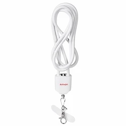 Καλώδιο Activejet lanyard with 3-in-1 charging White. Ends with various connectors: USB-C, Lightning adapter, USB-A