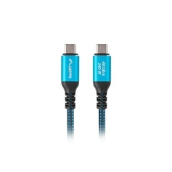 Καλώδιο Lanberg CA-CMCM-44CU-0005-BK USB USB4 Gen 2x2 0.5 m USB C Black, Blue