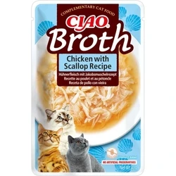 Λιχουδιές/Σνακ Γάτας Inaba Ciao Broth Chicken & Scallop 40g