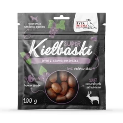 Λιχουδιές/Σνακ Σκύλων Syta Micha Super sausages with deer and Blackcurrant - 100 g