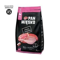Ξηρά Τροφή Σκύλων Pan Miesko Veal with quail XS - for puppies - 9kg