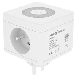 Πολύπριζο Kerg SMART – 2-SOCKET + USB-A+USB-C CHARGER + LED LIGHT 16A/250V~ M02730